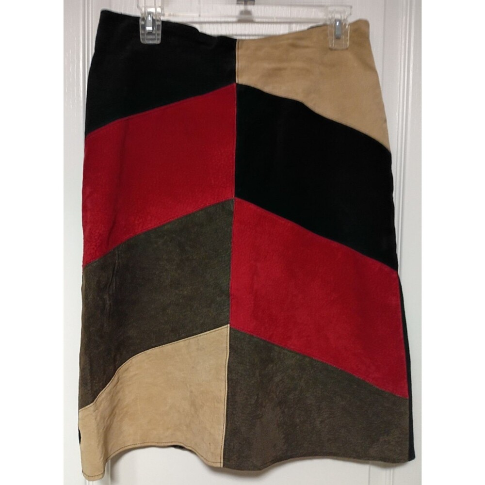 Hypo Active Womens Size 12 Vintage Patchwork Colorblock Skirt Heavy